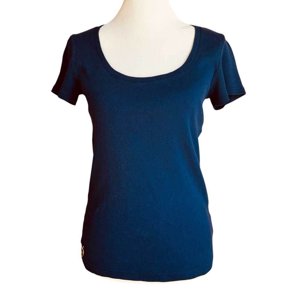 Ralph Lauren blue label scoop neck cotton short sleeve tee sz L